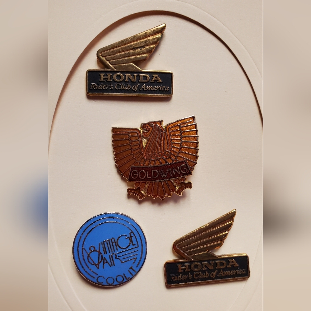 Vintage Honda Rider's Club Of America Goldwing Vintage Air COOLIT Lapel Pins